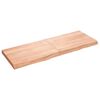 vidaXL Blat do łazienki, jasnobrązowy, 140x50x(2-6) cm, lite drewno