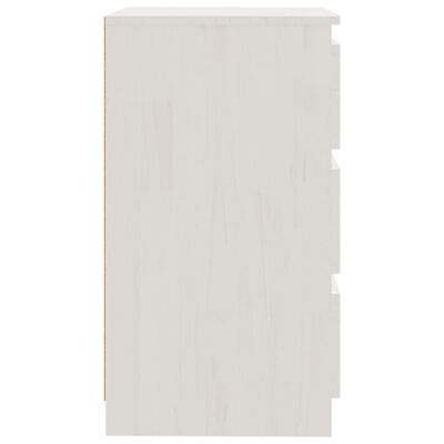 vidaXL Szafka nocna, biała, 60x36x64 cm, drewno sosnowe