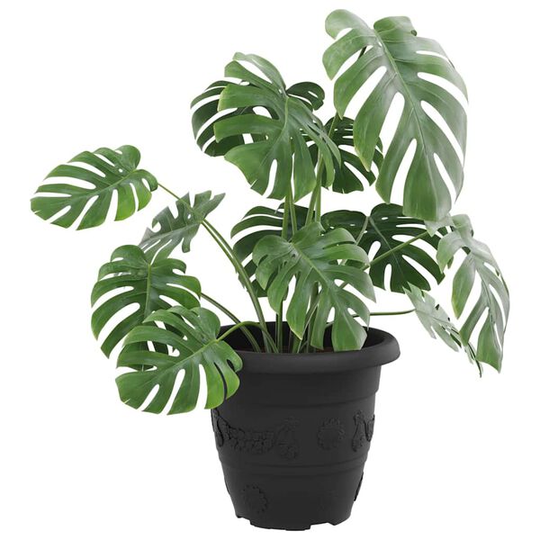 vidaXL Okrągła doniczka na kwiaty 24 pcs Czarny &Oslash; 26 x 21.5 cm