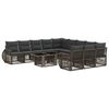 vidaXL Zestaw Sof na Ogr&oacute;d 12 szt. Szary i ciemnoszary polirattan