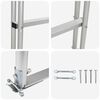 vidaXL Drabinka dokowa 5-stopniowa Srebrny 45 &times;11,5 &times;190 cm Aluminium