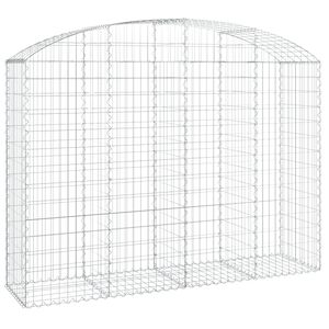 vidaXL Łukowaty kosz gabionowy 200x50x140/160 cm, galwanizowane żelazo