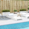 vidaXL Leżak, biały, 205x60x31,5 cm, lite drewno sosnowe