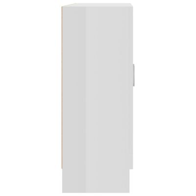 vidaXL Szafka na książki, biała, wysoki połysk, 82,5 x 30,5 x 80 cm