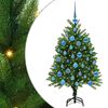 vidaXL Choinka z 150 diodami LED z podstawą Zielony 120 cm PE