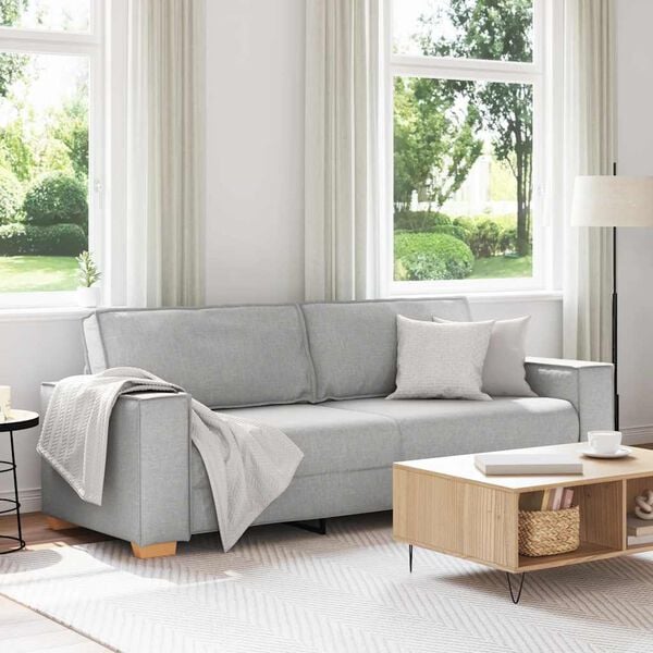 vidaXL Sofa 3-osobowa Cloud Grey 220x78x84 cm Tkanina