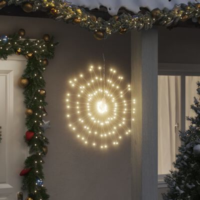 vidaXL Ozdoba świąteczna ze 140 lampkami LED, ciepła biel, 17 cm