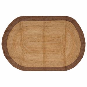 vidaXL Dywan strefowy Szary 100 x 152 cm Juta