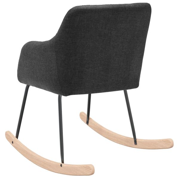 vidaXL Fotel bujany, ciemnoszary, tapicerowany tkaniną