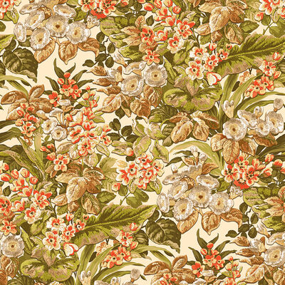 DUTCH WALLCOVERINGS Tapeta w kwiaty, zielona