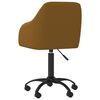 vidaXL Obrotowe krzesła stołowe, 2 szt., brązowe, aksamitne
