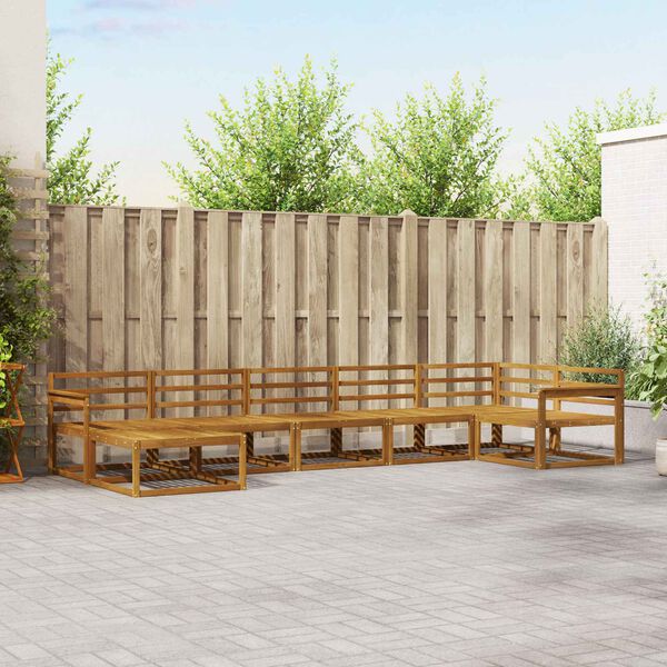 vidaXL Zestaw sof na zewnątrz 7 pcs Naturalny Lite Drewno Akacji