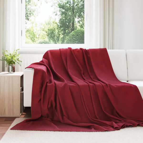 vidaXL Koce narzutowe 6 pcs Bordeaux Czerwony 240 x 220 cm Polar