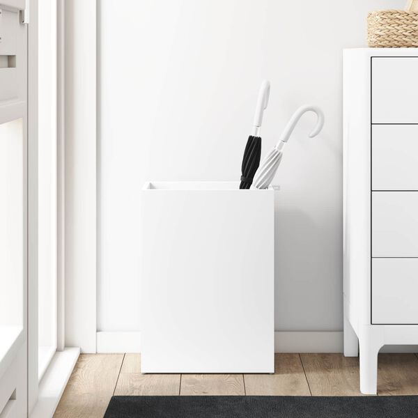 vidaXL Stojak na parasol z przechowywaniem Biały 40 x 20 x 55,5 cm