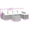 vidaXL 6-cz. zestaw mebli ogrodowych z poduszkami, szary, polirattan