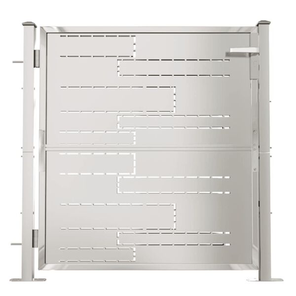 vidaXL Brama ogrodowa 100x100 cm Stal nierdzewna