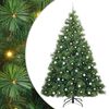 vidaXL Sztuczna choinka z 300 diodami LED Zielony 240 cm PE i PVC