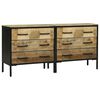 vidaXL Komody 70 x 35 x 70 cm Brązowy Lite surowe drewno mango