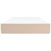 vidaXL Materac kieszeniowy, średnia twardość, cappuccino, 100x200x20 cm, sztuczna sk&oacute;ra
