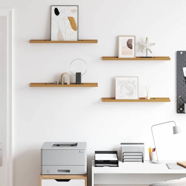 vidaXL P&oacute;łka ścienna z p&oacute;łką 4 pcs Beżowy 60 x 9 x 3 cm