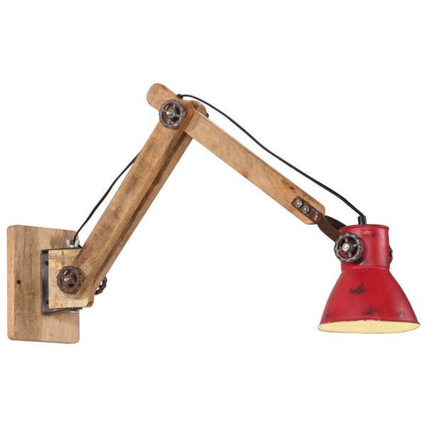 vidaXL Kinkiet, 25 W, postarzany czerwony, 96x15x20 cm, E27