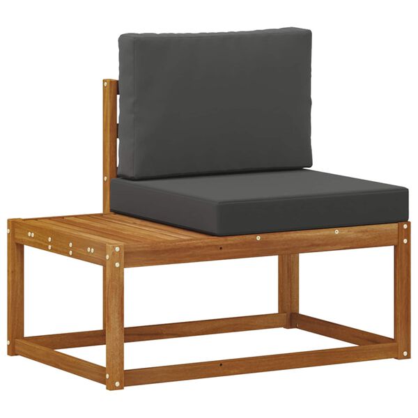 vidaXL Sofa końcowa na zewnątrz 2 Sztuka Naturalny i Antracytowy