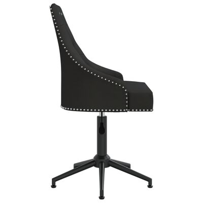 vidaXL Obrotowe krzesła stołowe, 6 szt., czarne, aksamitne