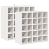 vidaXL Regał na wino 2 szt. Biały 56 x 25 x 56 cm Lite drewno sosnowe