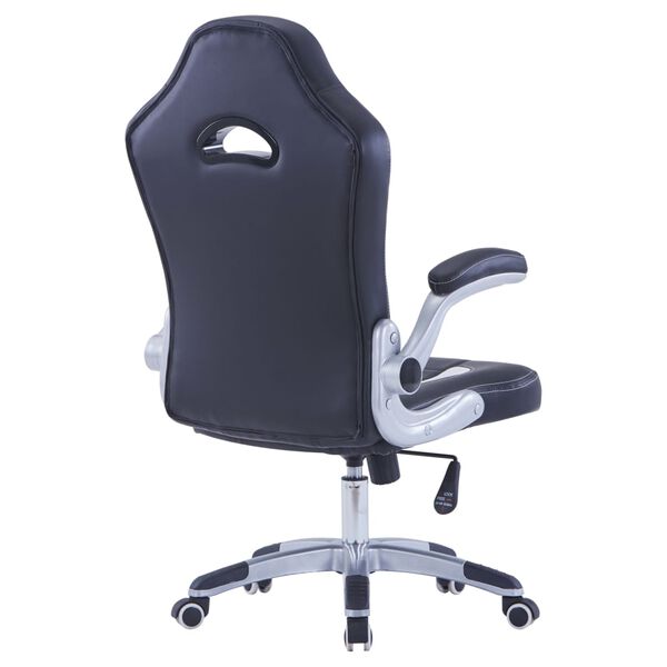 vidaXL Fotel dla gracza, czarny, sztuczna sk&oacute;ra