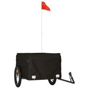 vidaXL Przyczepka rowerowa, czarna, 45 kg, żelazo