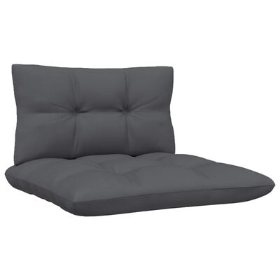 vidaXL 4-osobowa sofa z antracytowymi poduszkami, lite drewno sosnowe