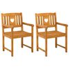 vidaXL Ławka ogrodowa 2 pcs naturalny 56 x 55,5 x 90 cm