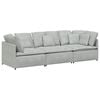 vidaXL Sofa modułowa z poduszkami aksamitna jasnoszara