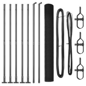 vidaXL Słupek ogrodzeniowy. Szary 10 x 1,4 m (siatka 19 x 19 mm)