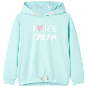 Bluza dziecięca z kapturem, błękitna, 104