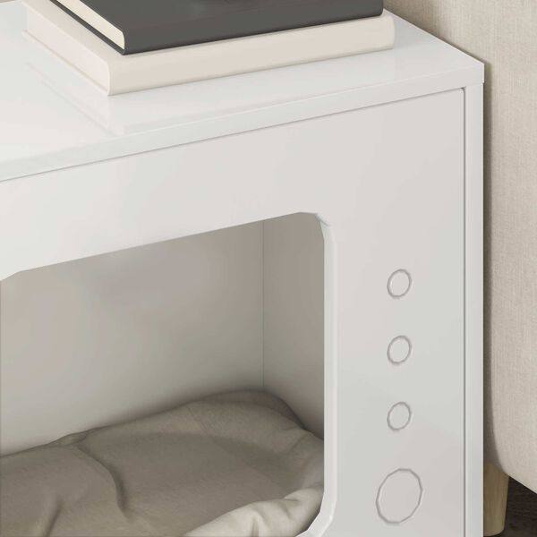 vidaXL Koty Dom Błyszcząca biel 51 x 30 x 42 cm