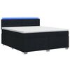 vidaXL Ł&oacute;żko Box Spring z materacem i LED Czarny 140 x 200 cm tkanina