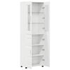 vidaXL Highboard z p&oacute;łką Wysoki połysk biały 60 x 35 x 182 cm