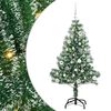 vidaXL Sztuczna choinka z śnieżnym pokryciem z lampkami LED 150 cm