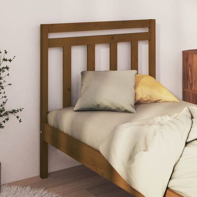 vidaXL Wezgłowie łóżka, brązowe, 81x4x100 cm, lite drewno sosnowe