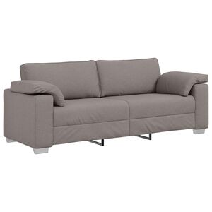 vidaXL Sofa 3-osobowa Ciemnoszary 220 cm tkanina