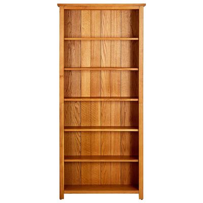 vidaXL Regał na książki z 6 półkami, 80 x 22,5 x 180 cm, drewno dębowe