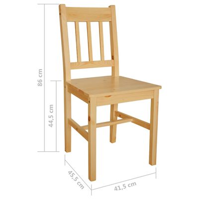 vidaXL Krzesła stołowe, 2 szt., drewno sosnowe