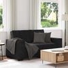 vidaXL Sofa 2-osobowa, czarna, 160x78x84 cm, tapicerowana aksamitem