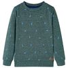 Bluza dziecięca, ciemnozielony melanż, 140
