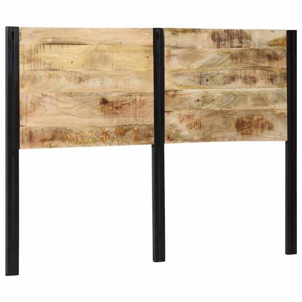 vidaXL Zagł&oacute;wek 140 cm Drewno lite Mango i żelazo