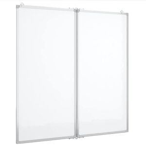 vidaXL Tablica magnetyczna, składana, 80x80x1,7 cm, aluminiowa