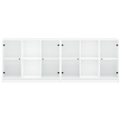 vidaXL Biblioteczka z drzwiczkami, biała, 204x37x75 cm