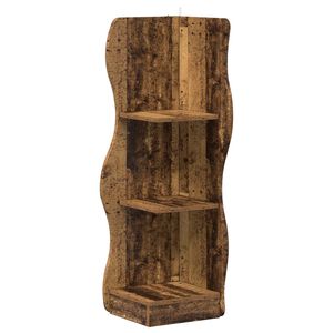 vidaXL P&oacute;łka narożna Stare drewno 34 x 33 x 102 cm Drewno inżynieryjne