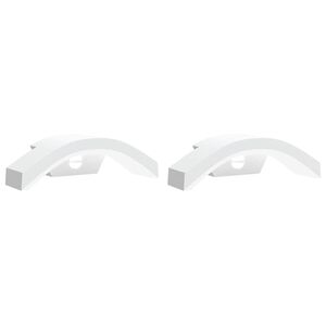 vidaXL Zewnętrzne kinkiety LED z czujnikami, 2 szt., białe, aluminium